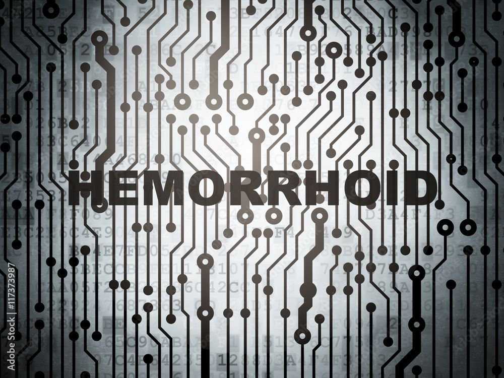 Healthcare concept: circuit board with Hemorrhoid Healthcare concept: circuit board with Hemorrhoid