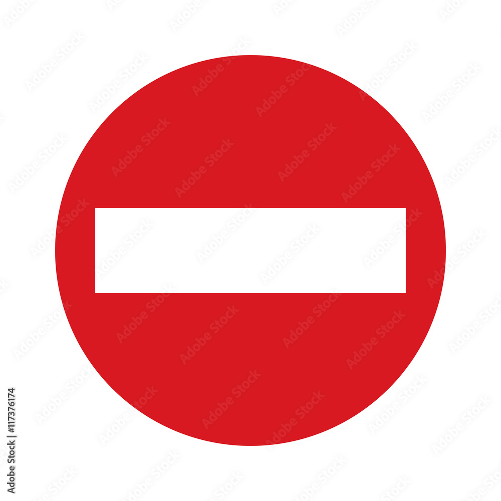 Traffic sign. Prohibition of traffic in one direction. Vector illustration. Traffic sign. Prohibition of traffic in one direction. Vector illustration.