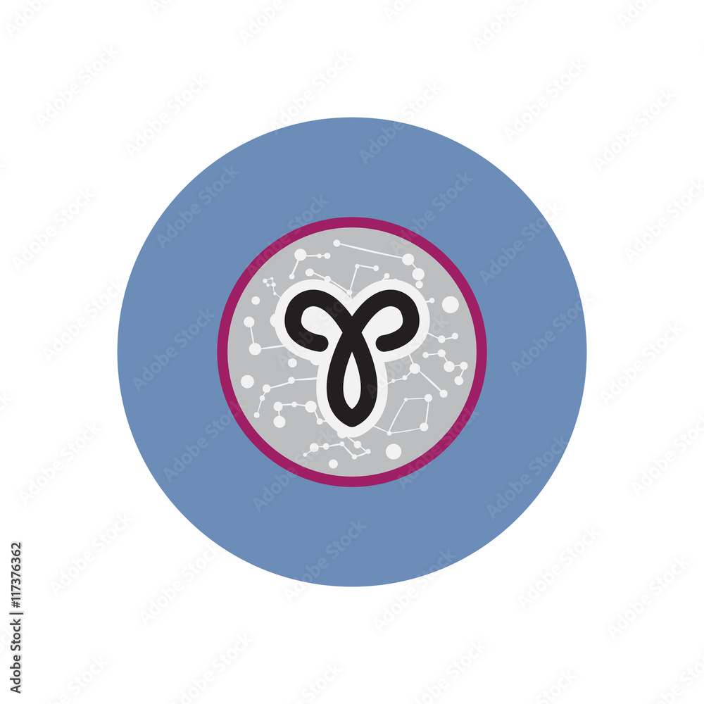 stylish icon in color circle Zodiac sign Aries stylish icon in color circle Zodiac sign Aries