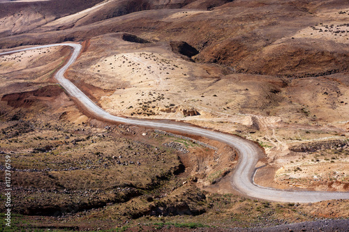 Desert road Martian like landscape of Santo Antao, Cape Verde