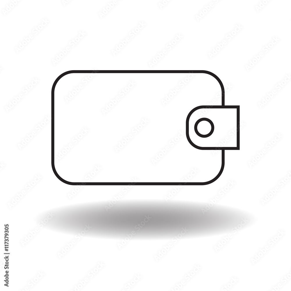 Fototapeta premium Иконка кошелька. векторная иконка.