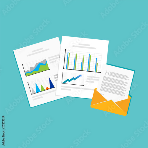 Financial reports. Business documents.