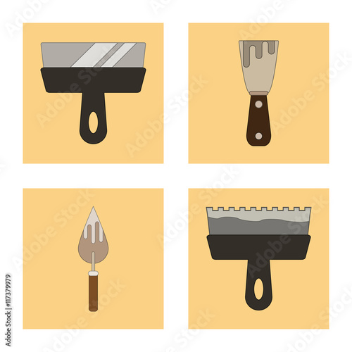 Set of spatula icons