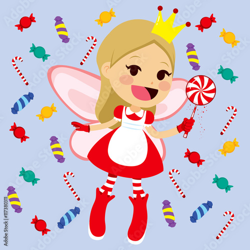 Cute little red candy fairy...