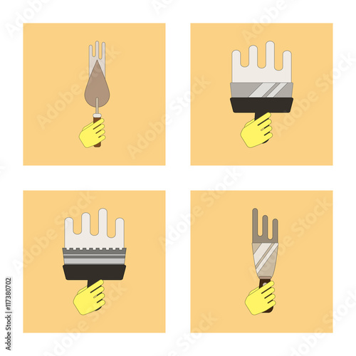 Set of spatula icons