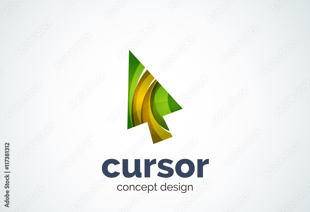 Cursor logo template, mouse pointer and arrow concept Cursor logo template, mouse pointer and arrow concept