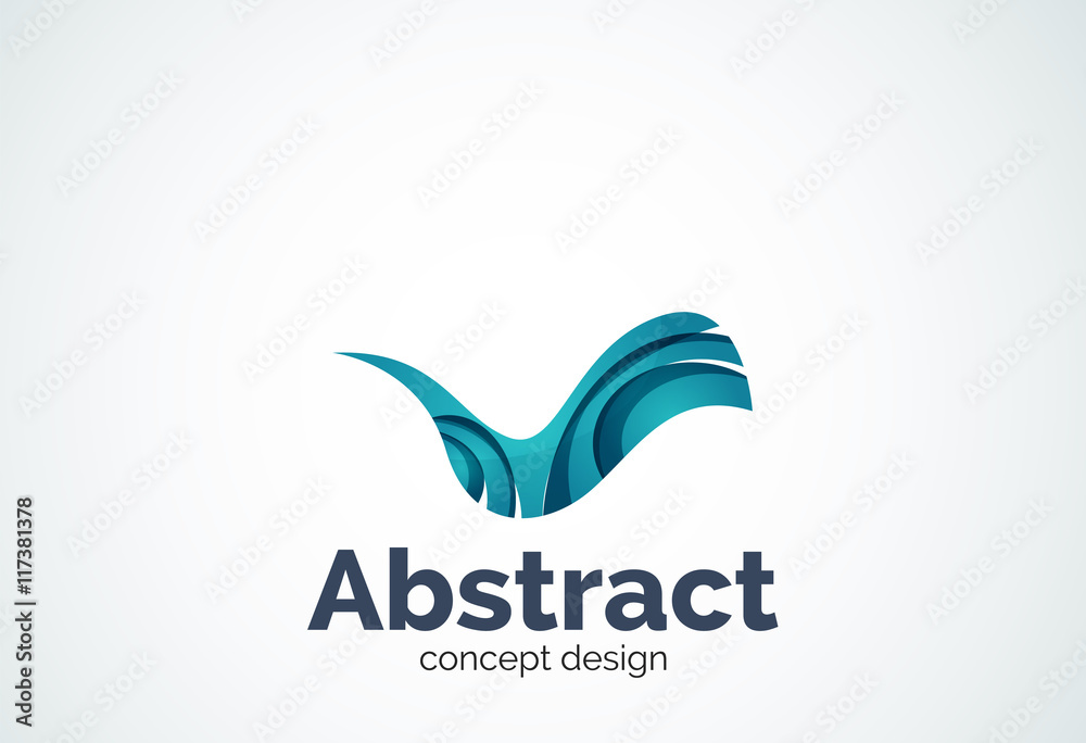 Abstract wave logo template, smooth motion concept Abstract wave logo template, smooth motion concept