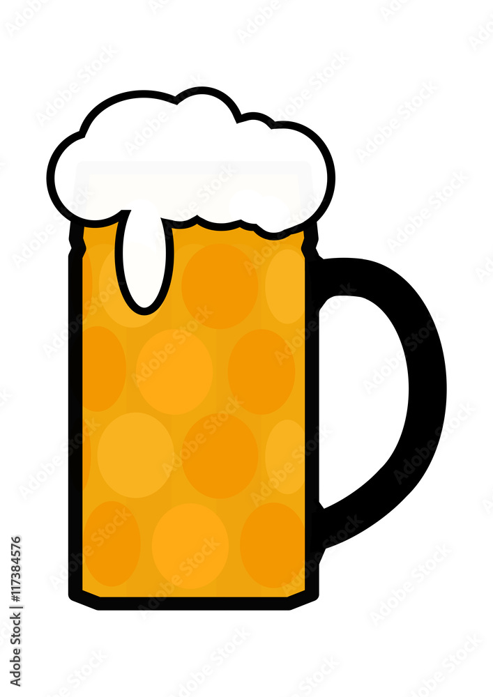 gz9 GrafikZeichnung - german Bierkrug - english beer mug - silhouette  clipart icon - g4595 Stock Illustration | Adobe Stock