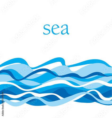 sea pattern. ocean water vector illustration. blu surface motif