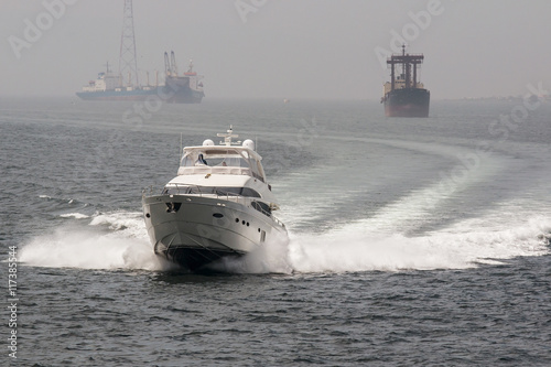 yacht racing on the sea