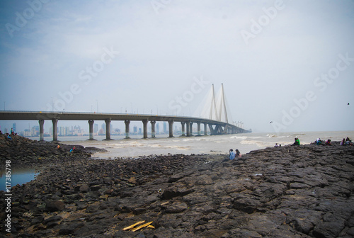 The Bandra-Worli Sea Link, officially called Rajiv Gandhi