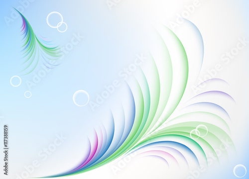 Abstract summer background with fuzz.