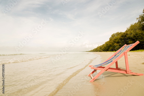 Pink beach chair