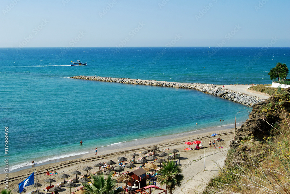 Playa, Benalmádena, Málaga, paisaje marítimo