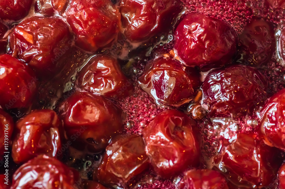 Cooking cherry jam Cooking cherry jam