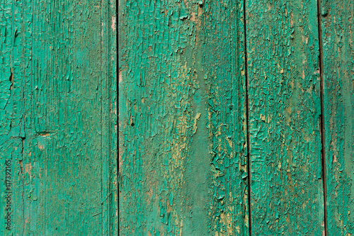 background peels boards covered with green paint