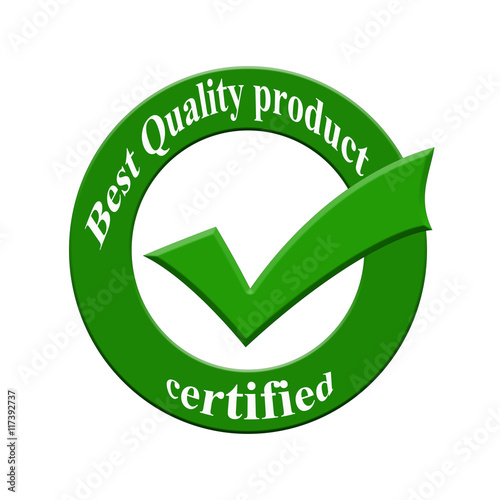 Best Quality Product certified icon or symbol concept design for business and use in company system.