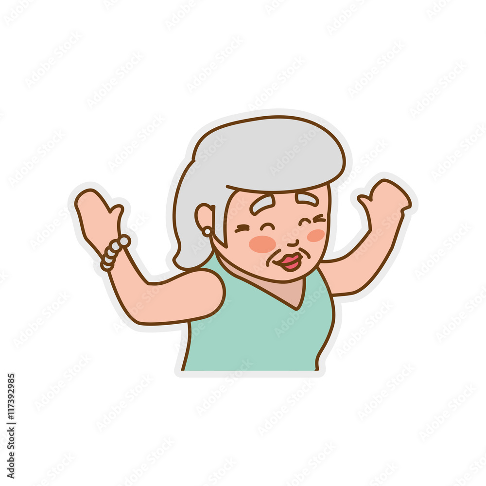 grandmother old person woman female icon. Isolated and flat illustration. Vector graphic grandmother old person woman female icon. Isolated and flat illustration. Vector graphic
