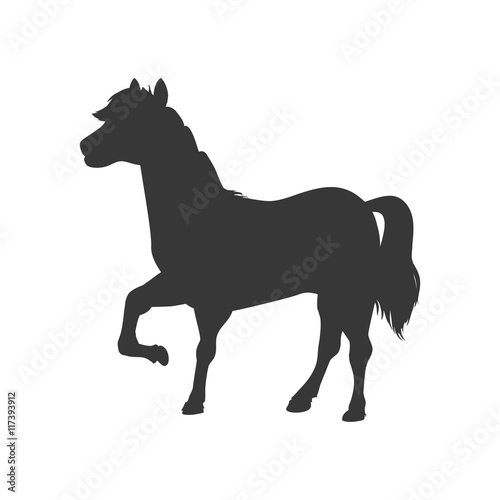 Horse animal farm pet character icon. Isolated and flat illustration. Vector graphic