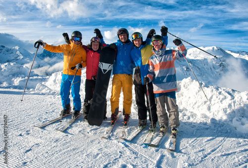 Skifahrergruppe