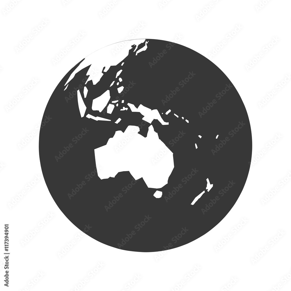 Planet map earth world sphere silhouette icon. Isolated and flat illustration. Vector graphic Planet map earth world sphere silhouette icon. Isolated and flat illustration. Vector graphic