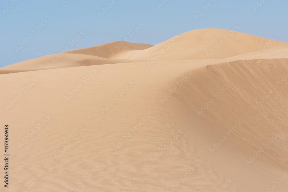 North African Desert/Moroccan Desert scene with blue sky