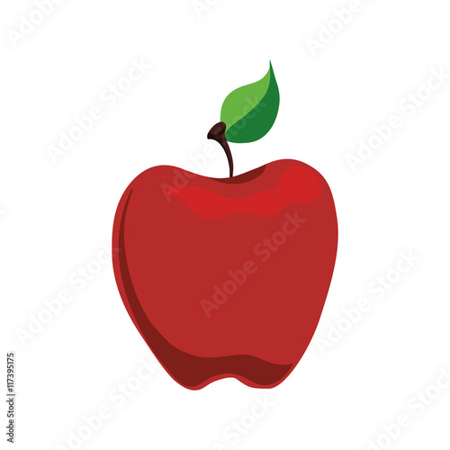 apple healthy food organic food market icon. Isolated and flat illustration. Vector graphic