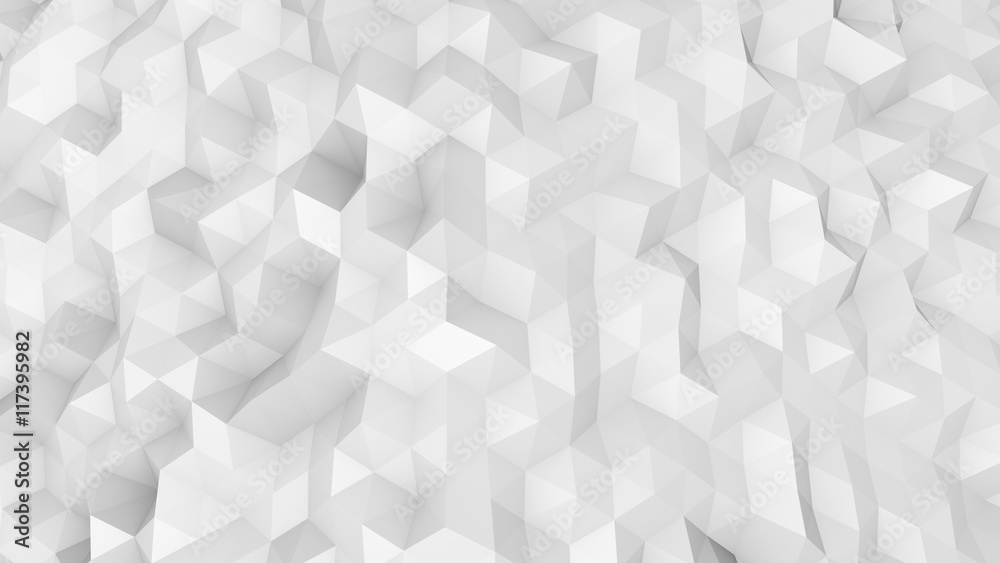 Fototapeta premium white polygonal surface 3D render