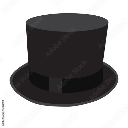 cylinder black hat vector illustration