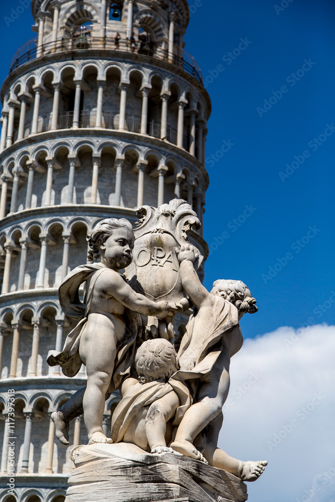 Der schiefe leaning turm tower of Pisa Italien, Toskana, Wahrzeichen