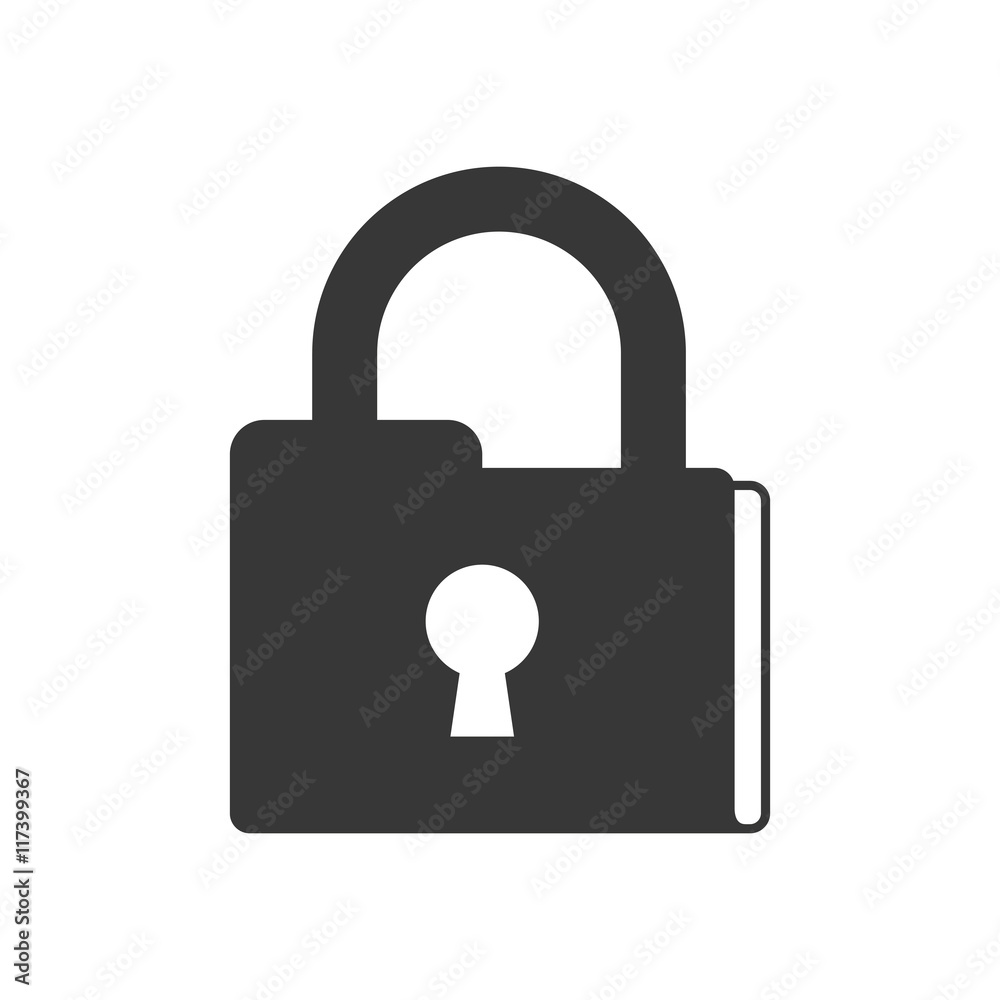 Padlock file security system protection icon. Isolated and flat illustration. Vector graphic Padlock file security system protection icon. Isolated and flat illustration. Vector graphic