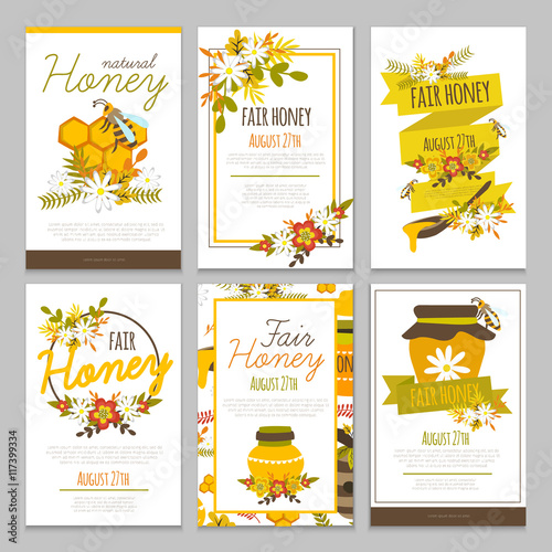 Honey Hand Drawn Posters Collection