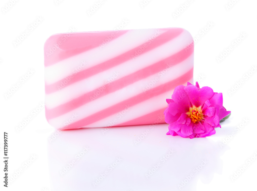 One Soap Bar and Purslane Flower One Soap Bar and Purslane Flower