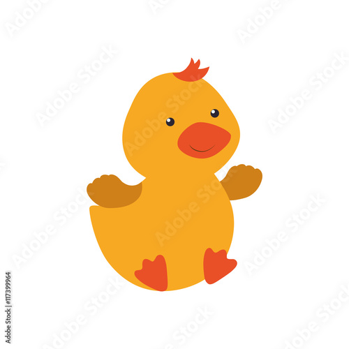 Duck cute animal little icon. Isolated and flat illustration. Vector graphic