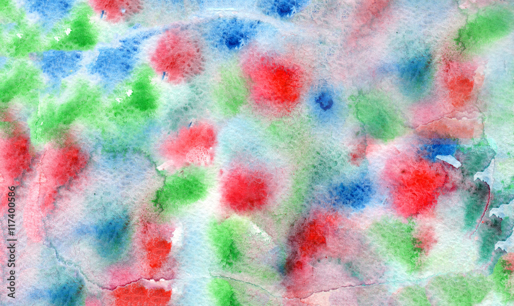 Abstract colorful watercolor for background. Soft painted background.