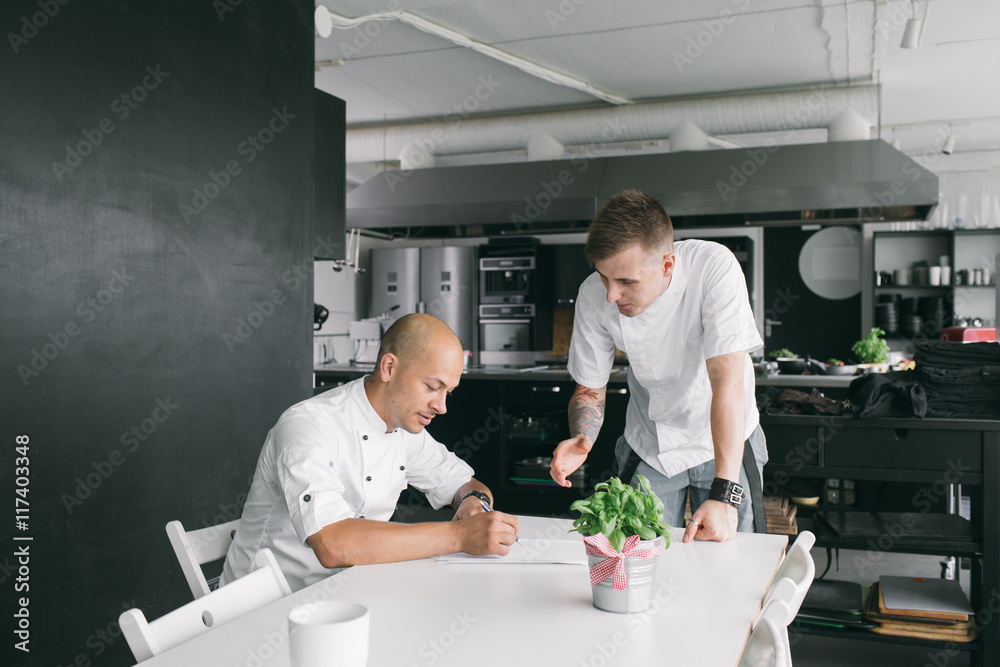 Professional Chefs Designing the Restaurant Menu Professional Chefs Designing the Restaurant Menu