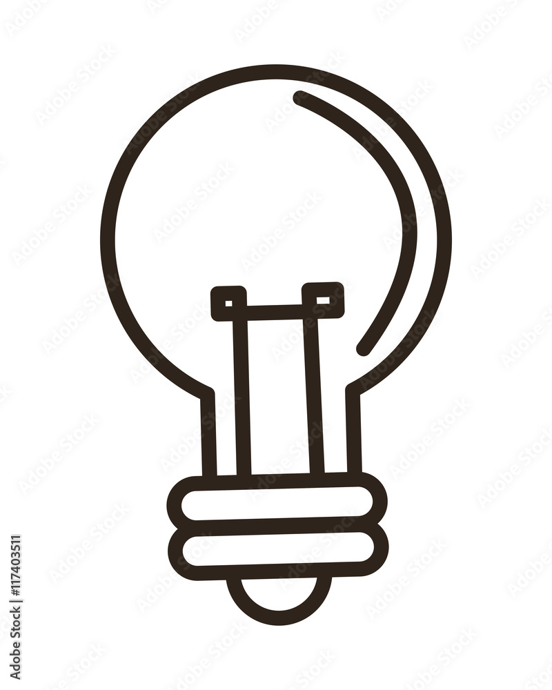 flat design regular lightbulb icon vector illustration flat design regular lightbulb icon vector illustration