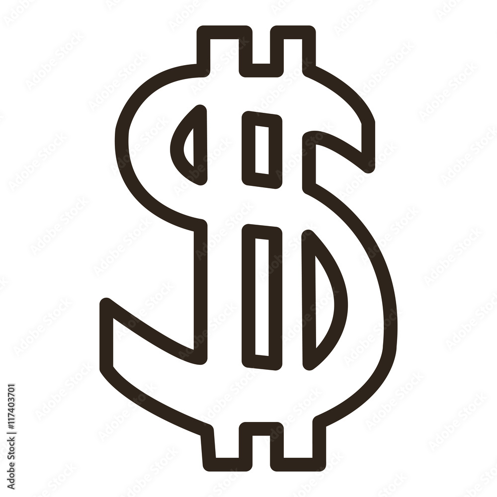 flat design dollar sign icon vector illustration flat design dollar sign icon vector illustration