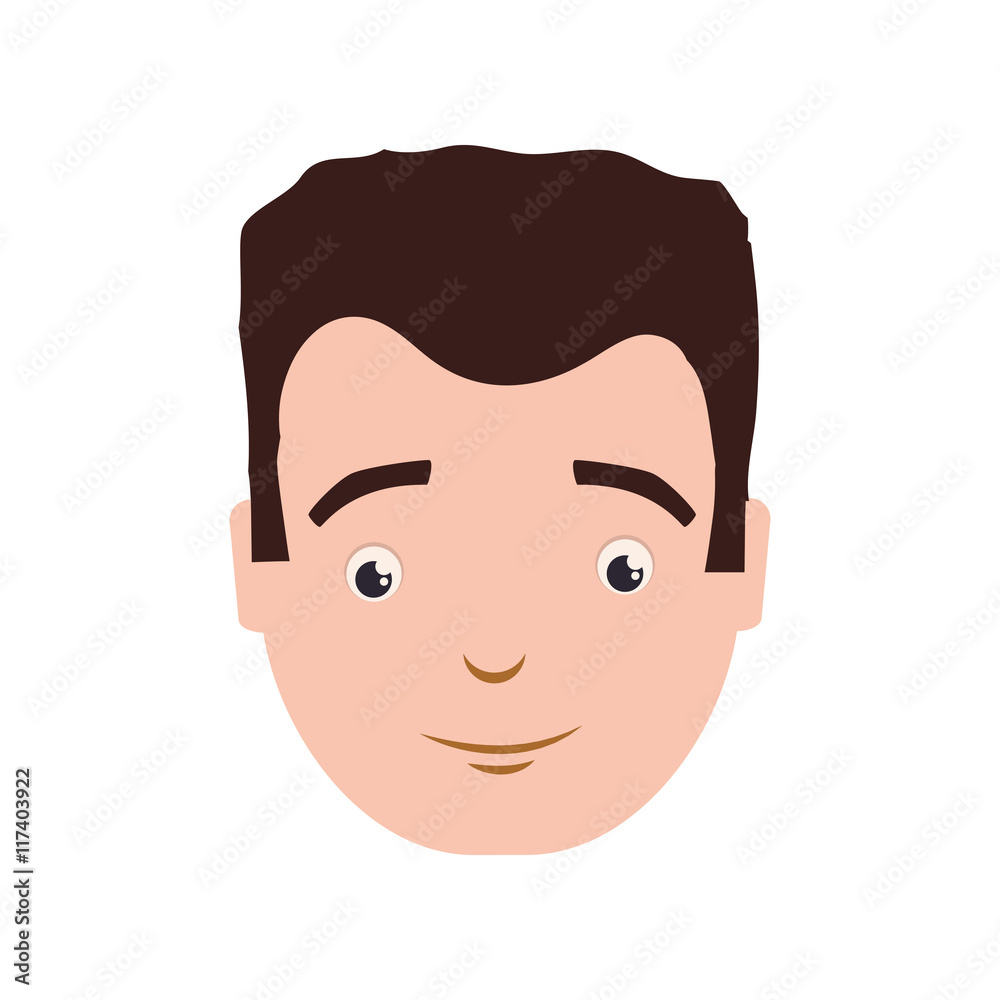 Man male avatar person people icon. Isolated and flat illustration. Vector graphic
