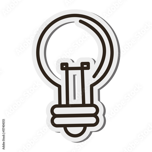 flat design regular lightbulb icon vector illustration