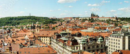 Beautiful panorama view of Prague and its architecture, Prague, © murmakova