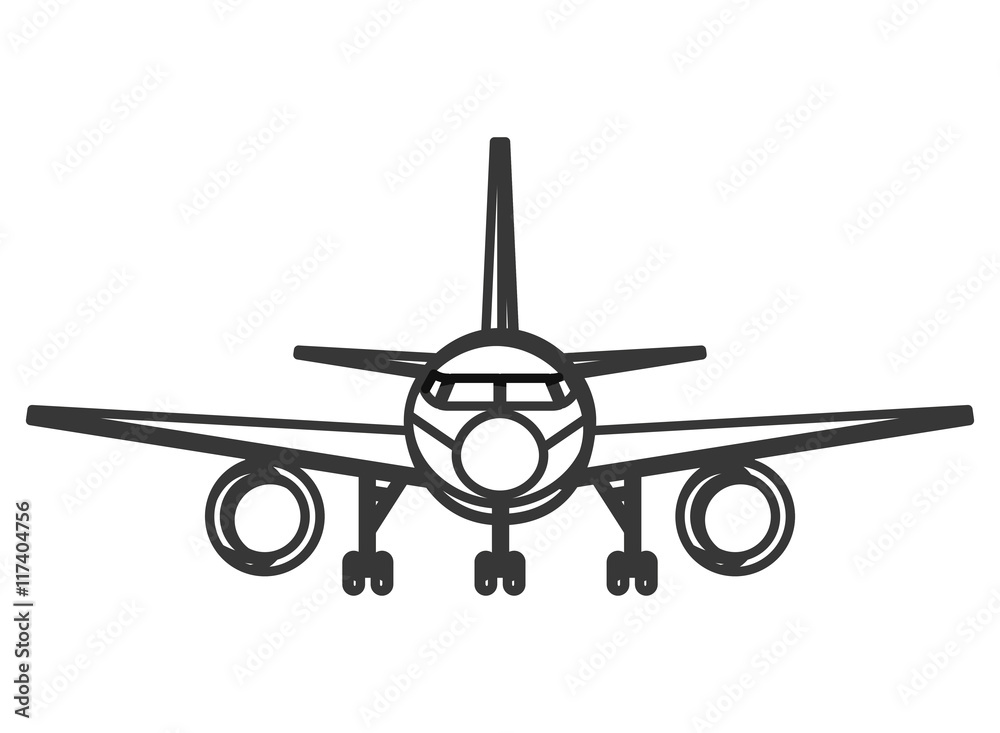 flat design single airplane icon vector illustration flat design single airplane icon vector illustration