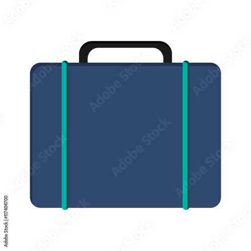 flat design isolated luggage icon vector illustration