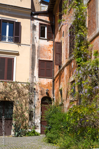 ROME  ITALY - APRIL 8  2016  Houses of Rome  italian property in the centre of the city