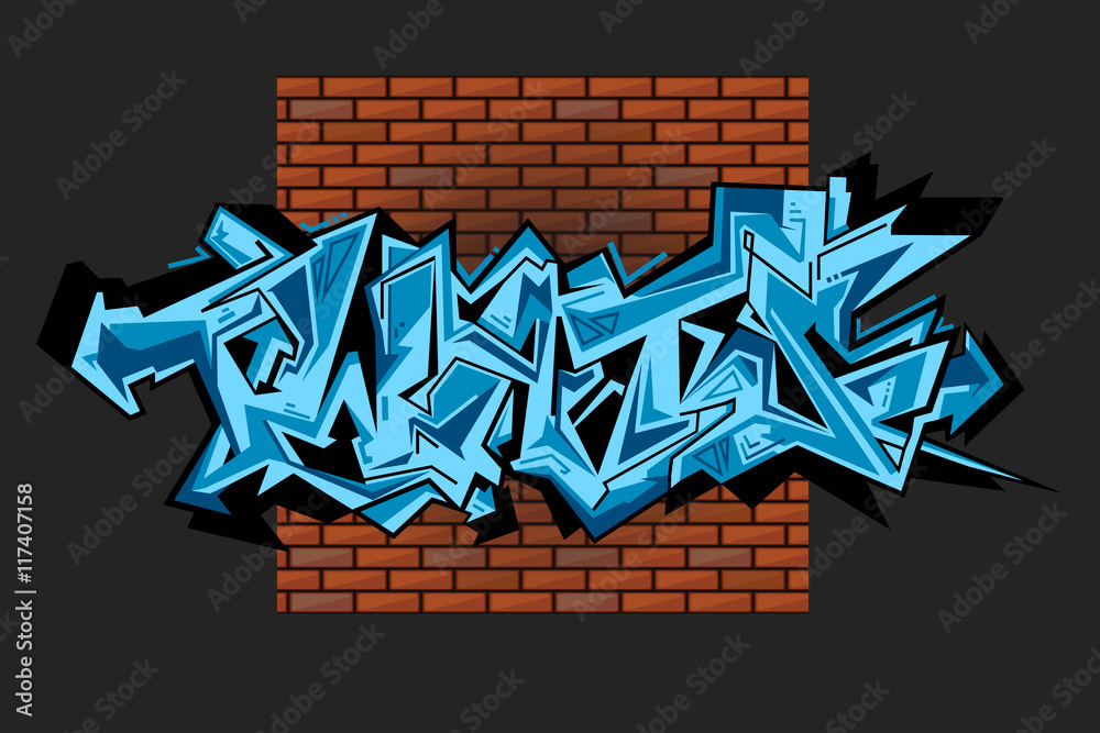 Graffiti Brick Wall Sketch