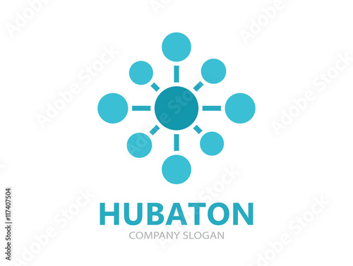 Hub connection logo design
