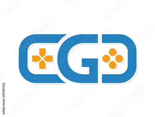 Game controller logo template.