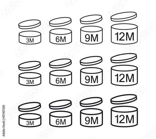 Period after opening vector icon or symbol