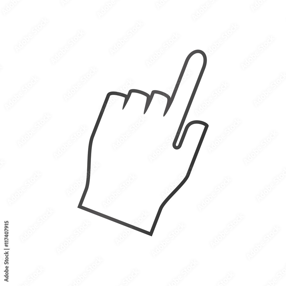 cursor pointer web communication technology icon. Isolated and flat illustration. Vector graphic