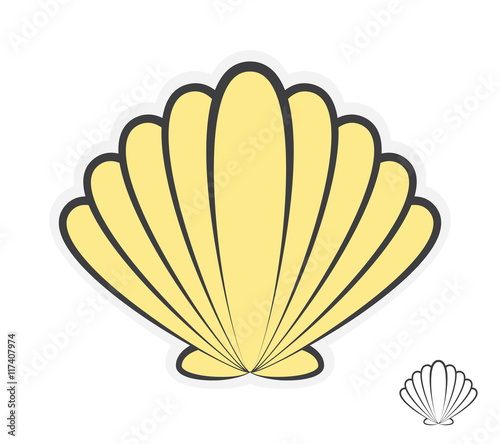 Vector sea shell logo